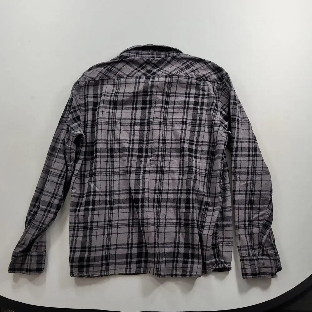 Levis Shirt Mens Large Grey Plaid Long Sleeve‎ Button Up Soft Cotton